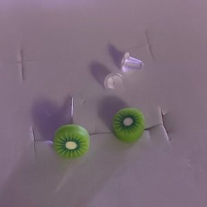 Tiny kiwi earrings